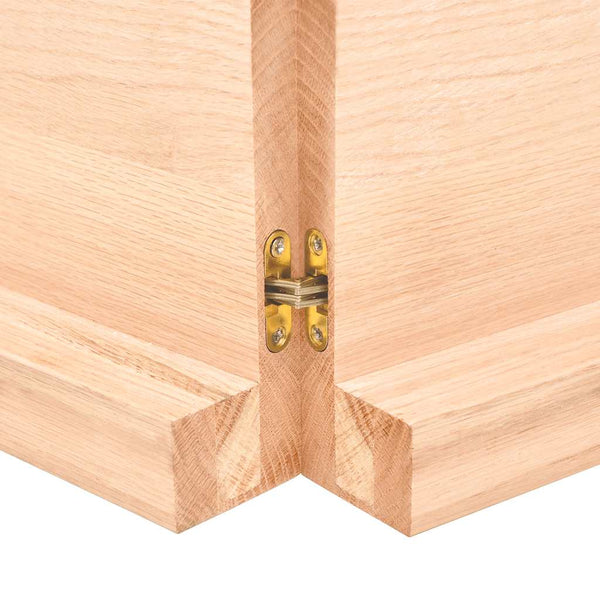 Tischplatte 180x60x(2-6) cm Massivholz Eiche Unbehandelt