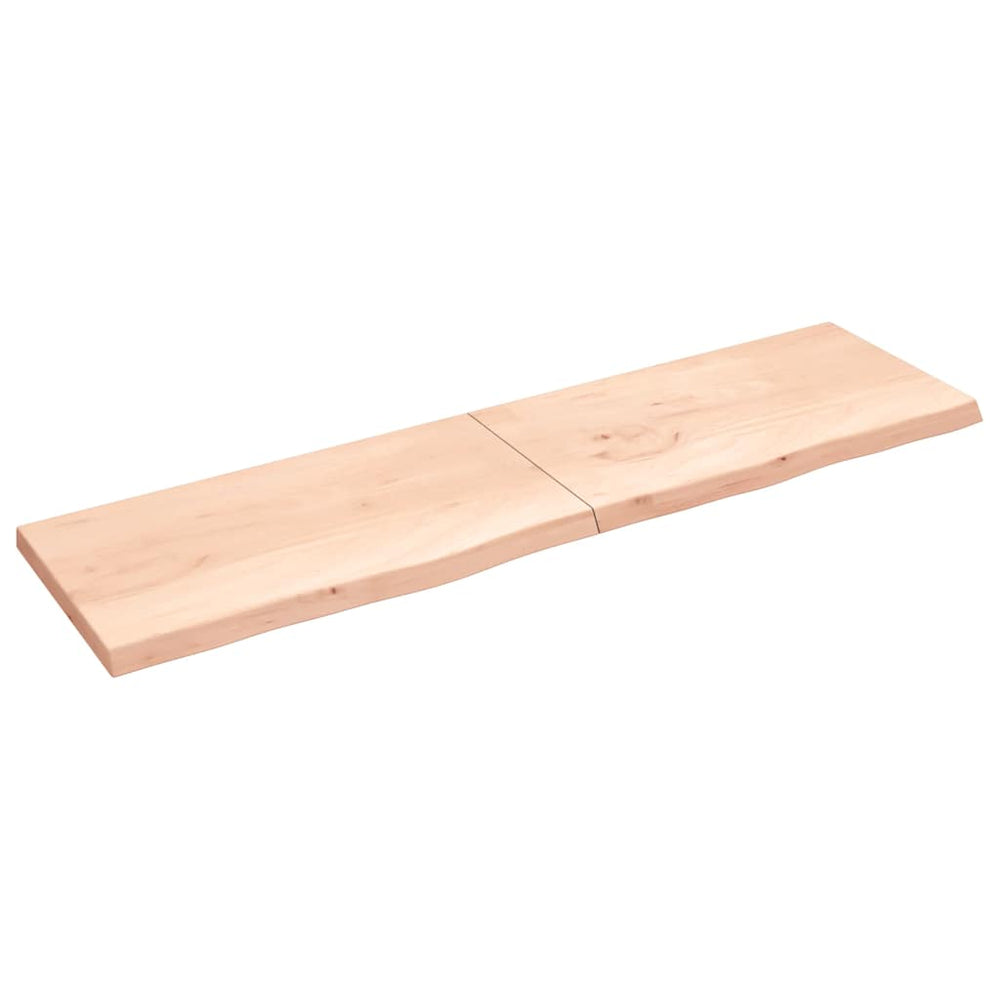 Tischplatte 220x60x(2-6) cm Massivholz Eiche Unbehandelt