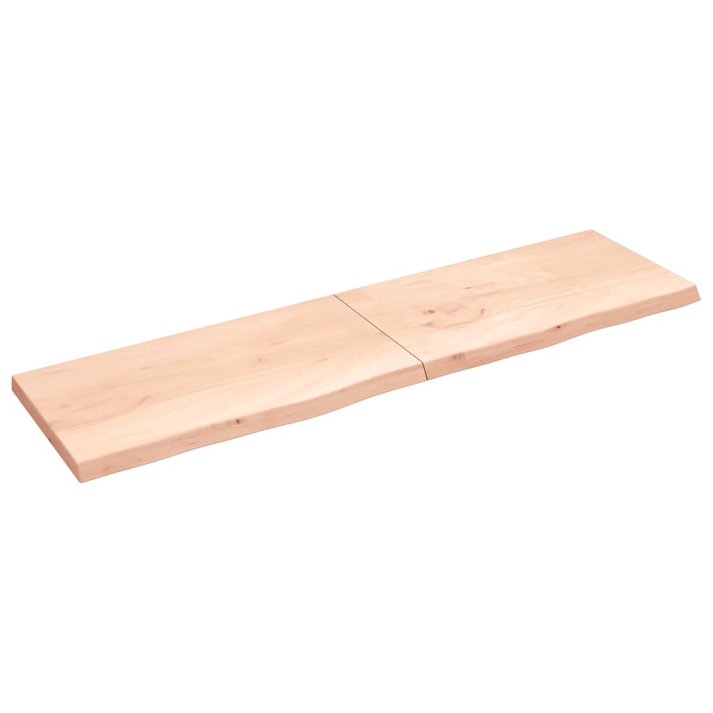 Tischplatte 220x60x(2-6) cm Massivholz Eiche Unbehandelt
