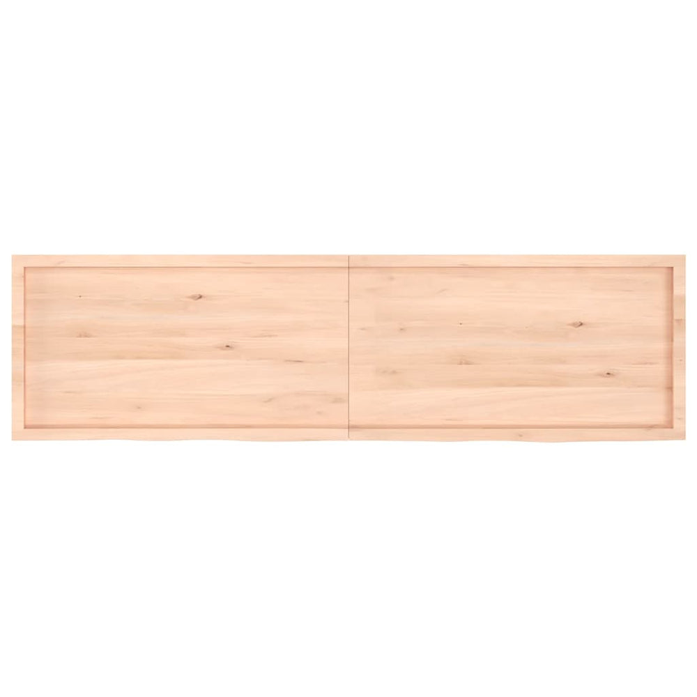 Tischplatte 220x60x(2-6) cm Massivholz Eiche Unbehandelt