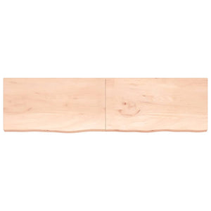 Tischplatte 220x60x(2-6) cm Massivholz Eiche Unbehandelt