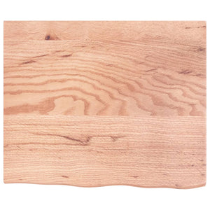 Tischplatte Hellbraun 60x50x2 cm Massivholz Eiche Behandelt
