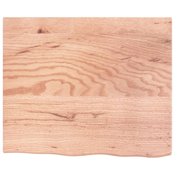 Tischplatte Hellbraun 60x50x2 cm Massivholz Eiche Behandelt