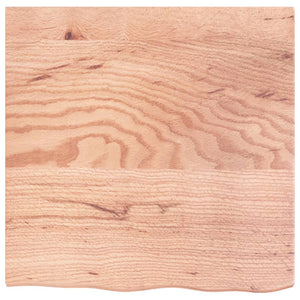 Tischplatte Hellbraun 60x60x2 cm Massivholz Eiche Behandelt