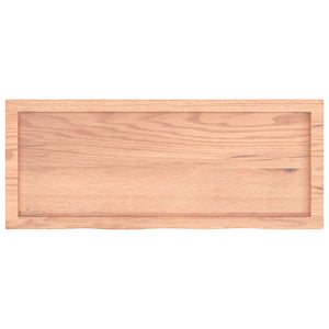 Tischplatte Hellbraun 100x40x(2-4)cm Massivholz Eiche Behandelt