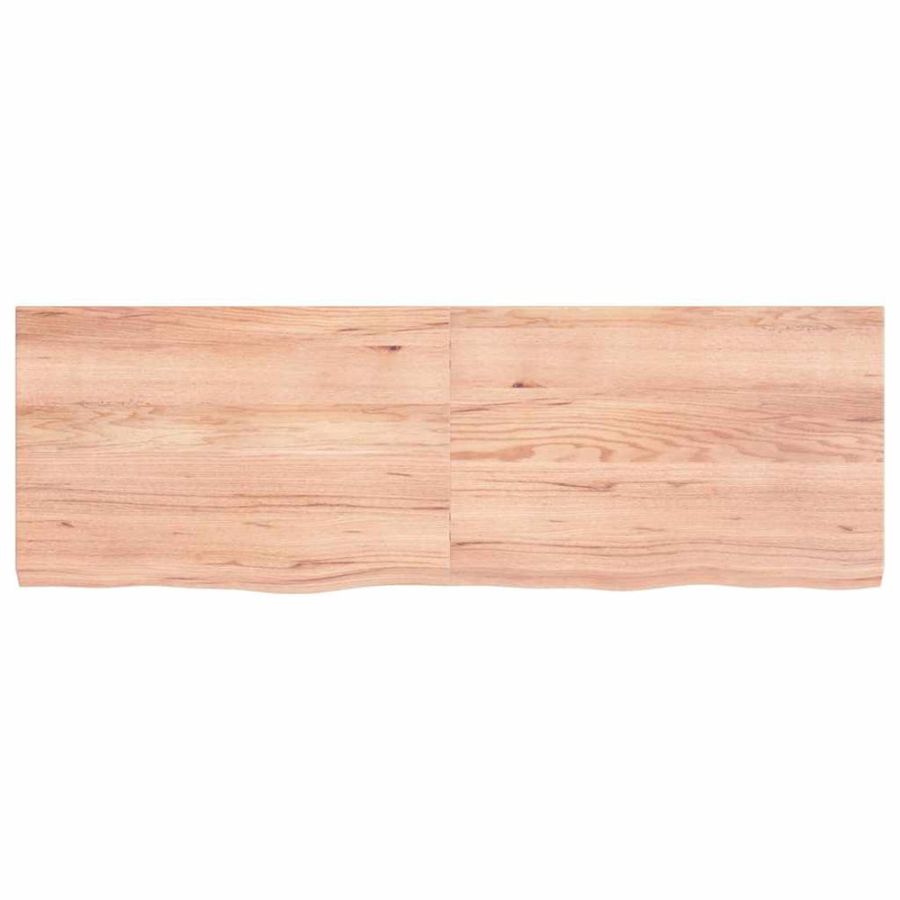 Tischplatte Hellbraun 120x40x(2-4)cm Massivholz Eiche Behandelt