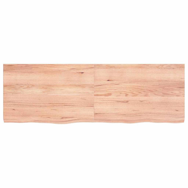 Tischplatte Hellbraun 120x40x(2-4)cm Massivholz Eiche Behandelt