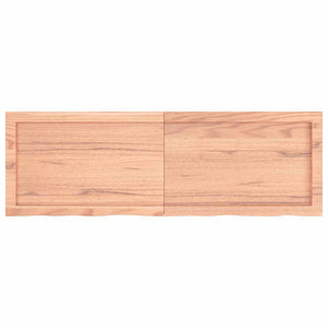 Tischplatte Hellbraun 120x40x(2-4)cm Massivholz Eiche Behandelt