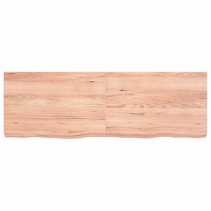 Tischplatte Hellbraun 120x40x(2-6)cm Massivholz Eiche Behandelt