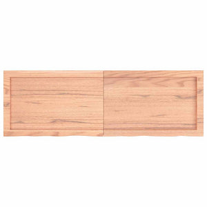Tischplatte Hellbraun 120x40x(2-6)cm Massivholz Eiche Behandelt