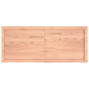 Tischplatte Hellbraun 120x50x(2-4)cm Massivholz Eiche Behandelt