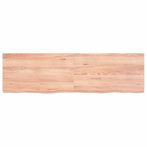 Tischplatte Hellbraun 140x40x(2-4)cm Massivholz Eiche Behandelt