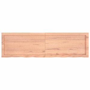 Tischplatte Hellbraun 140x40x(2-4)cm Massivholz Eiche Behandelt