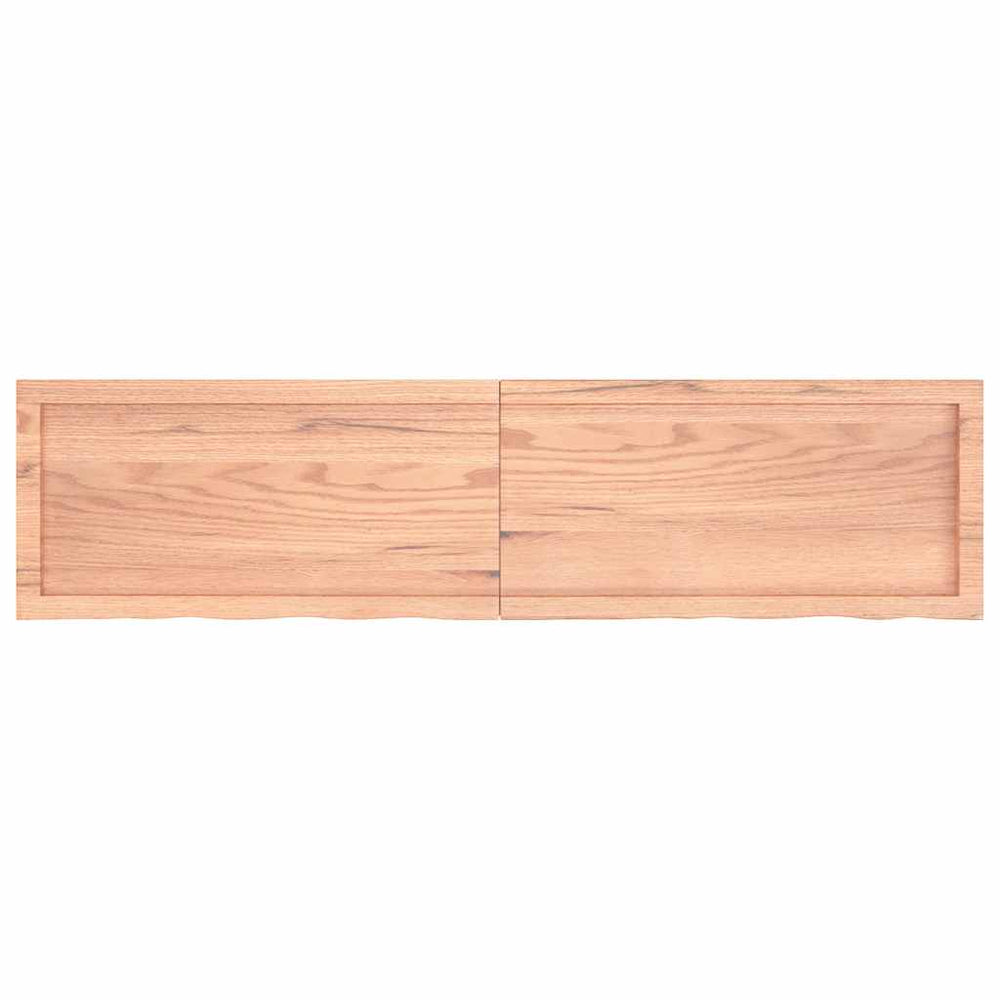 Tischplatte Hellbraun 160x40x(2-4)cm Massivholz Eiche Behandelt