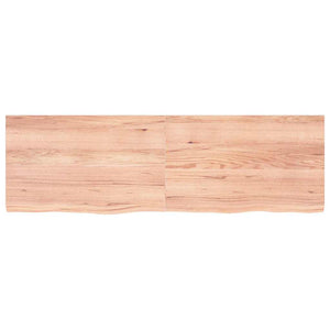 Tischplatte Hellbraun 160x50x(2-4)cm Massivholz Eiche Behandelt