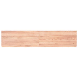 Tischplatte Hellbraun 180x40x(2-4)cm Massivholz Eiche Behandelt