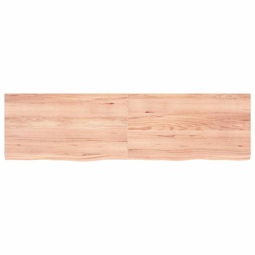 Tischplatte Hellbraun 180x50x(2-4)cm Massivholz Eiche Behandelt