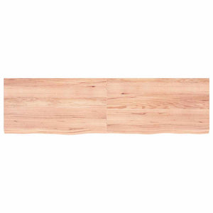 Tischplatte Hellbraun 180x50x(2-4)cm Massivholz Eiche Behandelt