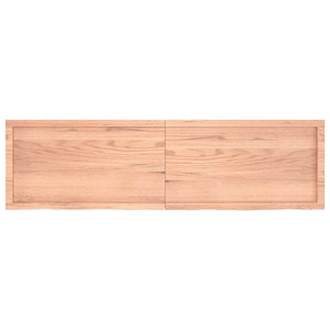 Tischplatte Hellbraun 180x50x(2-4)cm Massivholz Eiche Behandelt