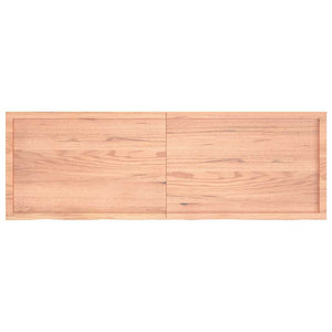 Tischplatte Hellbraun 180x60x(2-4)cm Massivholz Eiche Behandelt