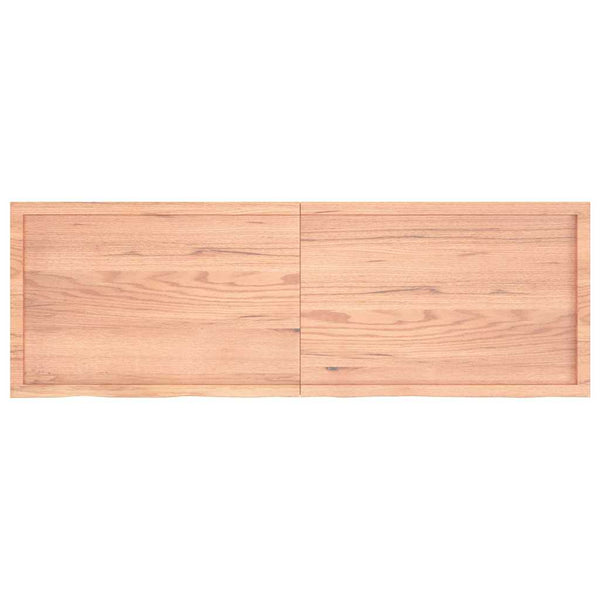 Tischplatte Hellbraun 180x60x(2-4)cm Massivholz Eiche Behandelt