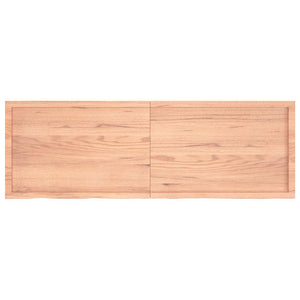 Tischplatte Hellbraun 180x60x(2-6)cm Massivholz Eiche Behandelt