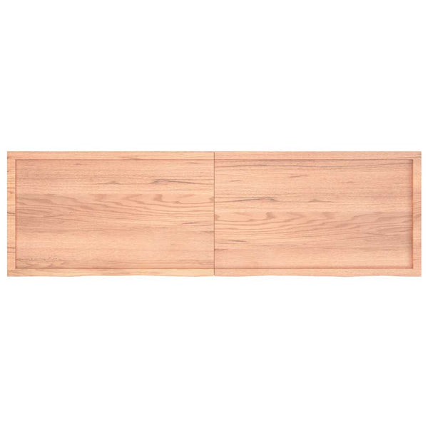 Tischplatte Hellbraun 200x60x(2-4)cm Massivholz Eiche Behandelt