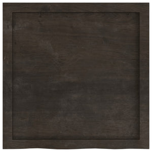 Tischplatte Dunkelbraun 60x60x(2-4)cm Massivholz Eiche