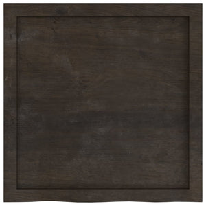 Tischplatte Dunkelbraun 60x60x(2-6)cm Massivholz Eiche