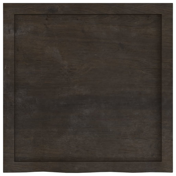 Tischplatte Dunkelbraun 60x60x(2-6)cm Massivholz Eiche