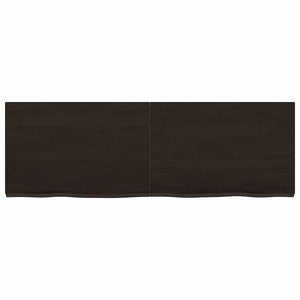 Tischplatte Dunkelbraun 120x40x(2-4)cm Massivholz Eiche