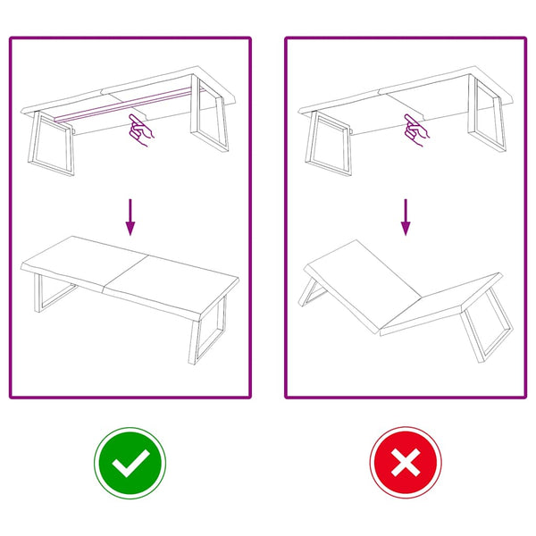Tischplatte Dunkelbraun 140x60x(2-4)cm Massivholz Eiche