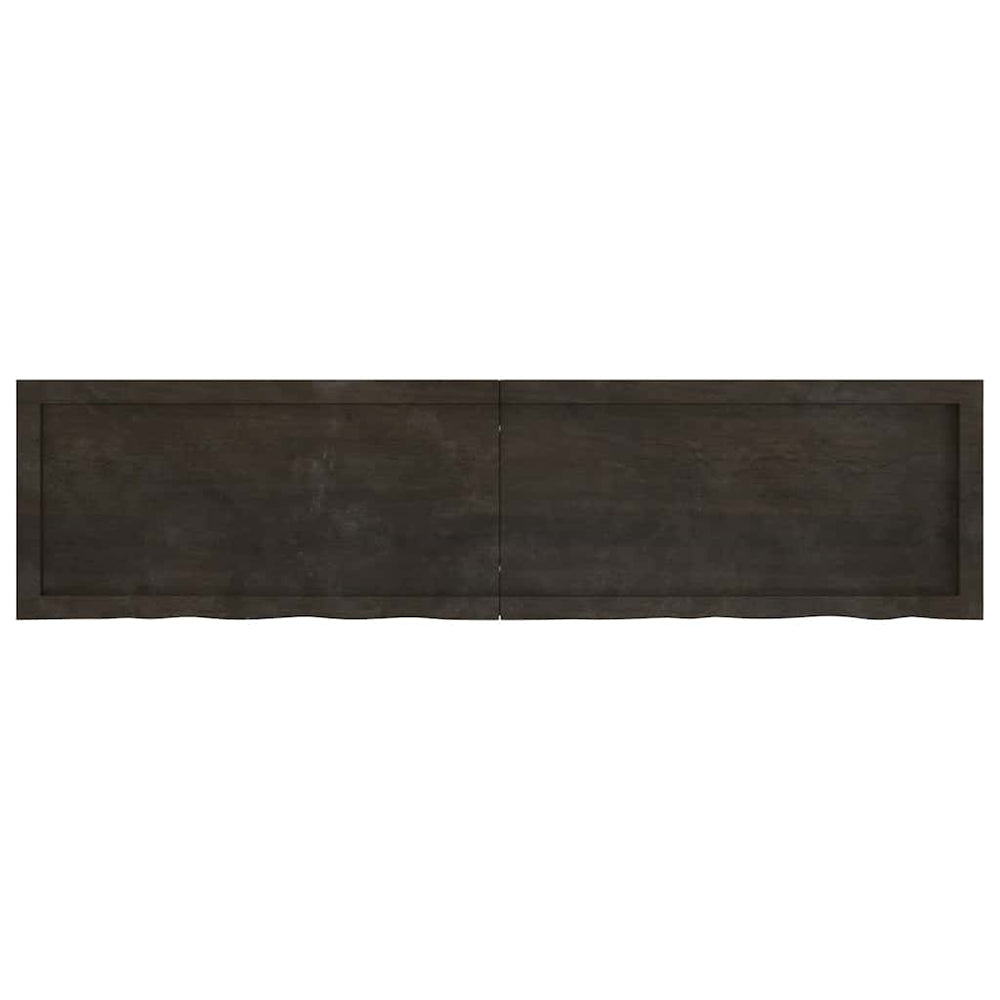 Tischplatte Dunkelbraun 160x40x(2-4)cm Massivholz Eiche