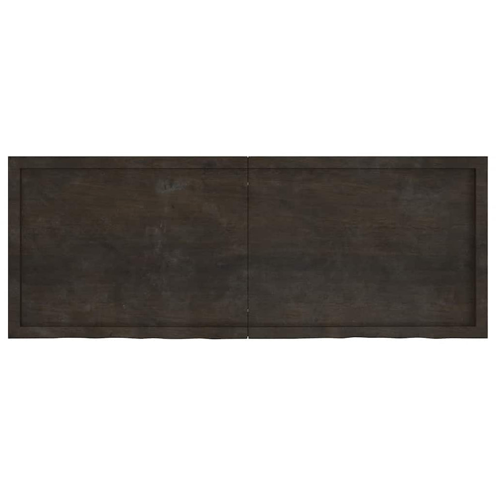 Tischplatte Dunkelbraun 160x60x(2-4)cm Massivholz Eiche