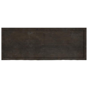 Tischplatte Dunkelbraun 160x60x(2-4)cm Massivholz Eiche