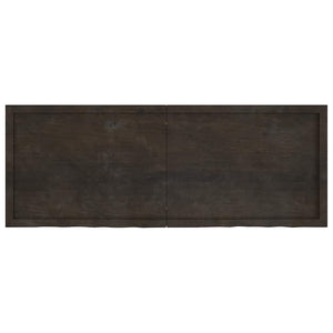 Tischplatte Dunkelbraun 160x60x(2-6)cm Massivholz Eiche