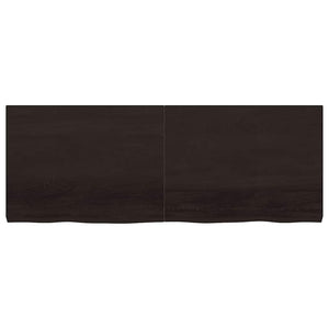 Tischplatte Dunkelbraun 160x60x(2-6)cm Massivholz Eiche