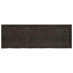 vidaXL Plateau de table Marron foncé 180x60x(2-6)cm Chêne massif
