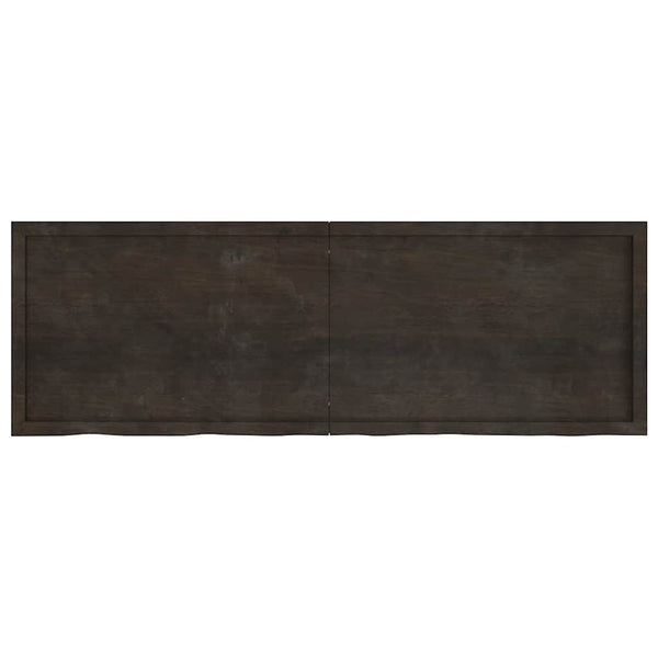 vidaXL Plateau de table Marron foncé 180x60x(2-6)cm Chêne massif
