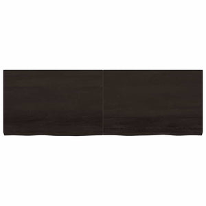 vidaXL Plateau de table Marron foncé 180x60x(2-6)cm Chêne massif