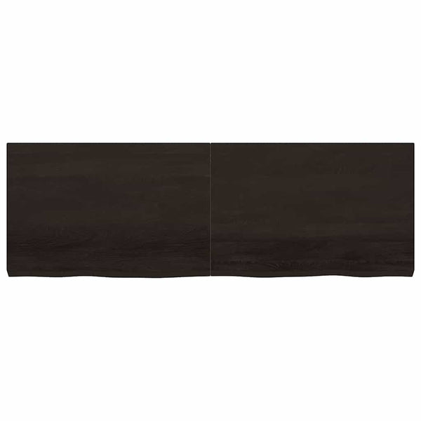 vidaXL Plateau de table Marron foncé 180x60x(2-6)cm Chêne massif
