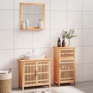 vidaXL Meuble de salle de bain 3 pcs Bois de noyer massif