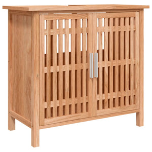 vidaXL Ensemble de meubles de salle de bain 5 pcs Bois massif Noyer