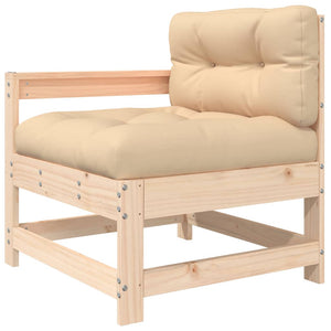 8-tlg. Garten-Lounge-Set mit Kissen Massivholz
