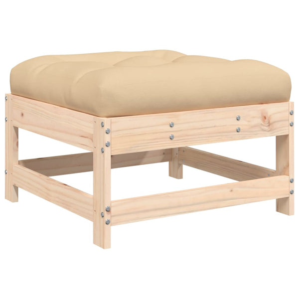 8-tlg. Garten-Lounge-Set mit Kissen Massivholz