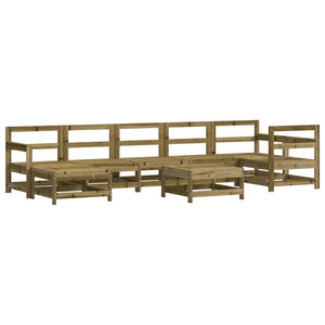 8-tlg. Garten-Lounge-Set mit Kissen Imprägniertes Kiefernholz