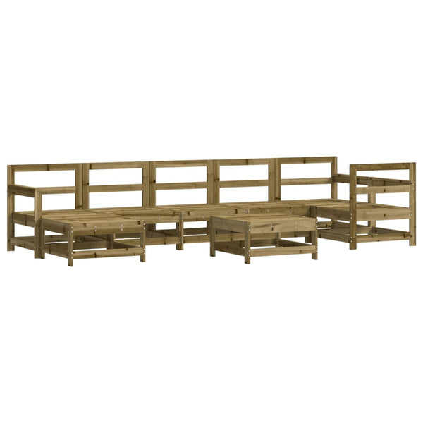 8-tlg. Garten-Lounge-Set mit Kissen Imprägniertes Kiefernholz