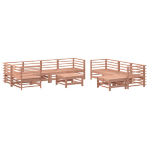 vidaXL Salon de jardin 10 pièces avec coussins Bois de Douglas massif