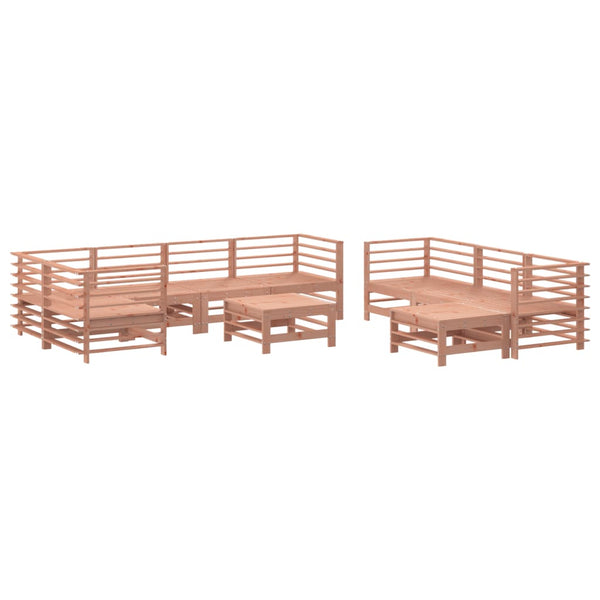 vidaXL Salon de jardin 10 pièces avec coussins Bois de Douglas massif