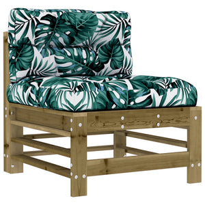 vidaXL Salon de jardin 10 pcs avec coussins, bois de pin imprégné